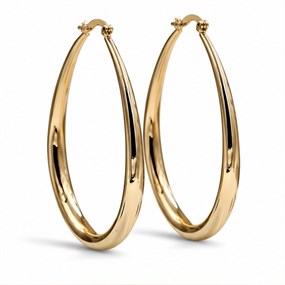 Ondine store dråpehoops i gull